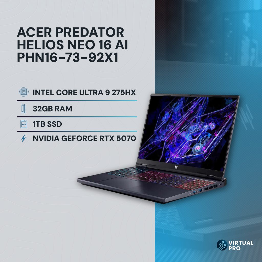 Acer Predator Helios Neo 16 Ultra 9 275HX 32GB 1TB RTX 5070 Ti OLED