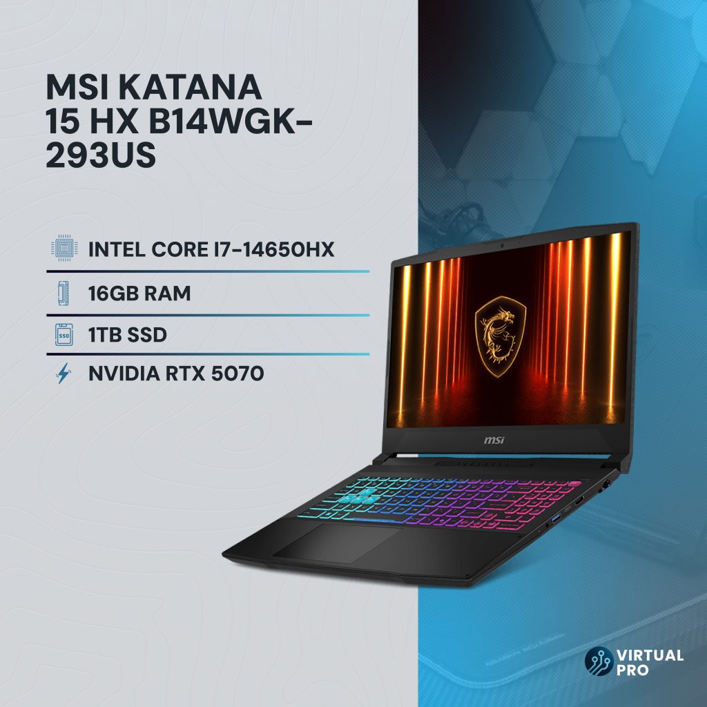 MSI Katana 15 i7-14650HX 16GB 1TB RTX 5070 QHD