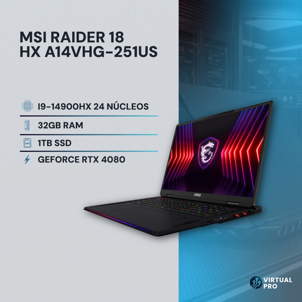 MSI Raider 18 i9-14900HX 32GB 1TB RTX 4080 2.5K